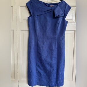 Elegant Capped Sleeve Blue Dress,size 12, by R&K originals, excellent condition